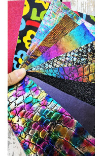 10 Selected leather scraps,... 2