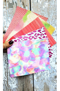 5 Selected leather scraps,...