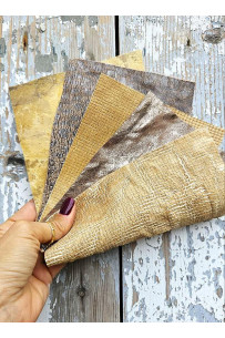 5 Ritagli di pellami unici...