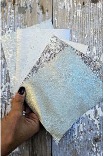 5 Ritagli di pellami unici...