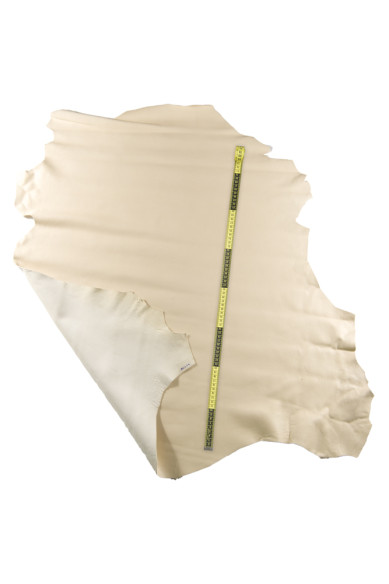 PELLE MORBIDA panna, nappa di agnello con grana super fina, pellame 1.1 -1.3 mm