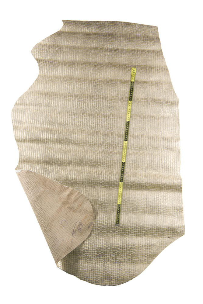 LIGHT GOLD crocodile embossed...