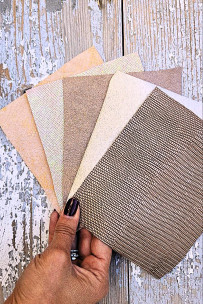 5 Selected leather scraps,...