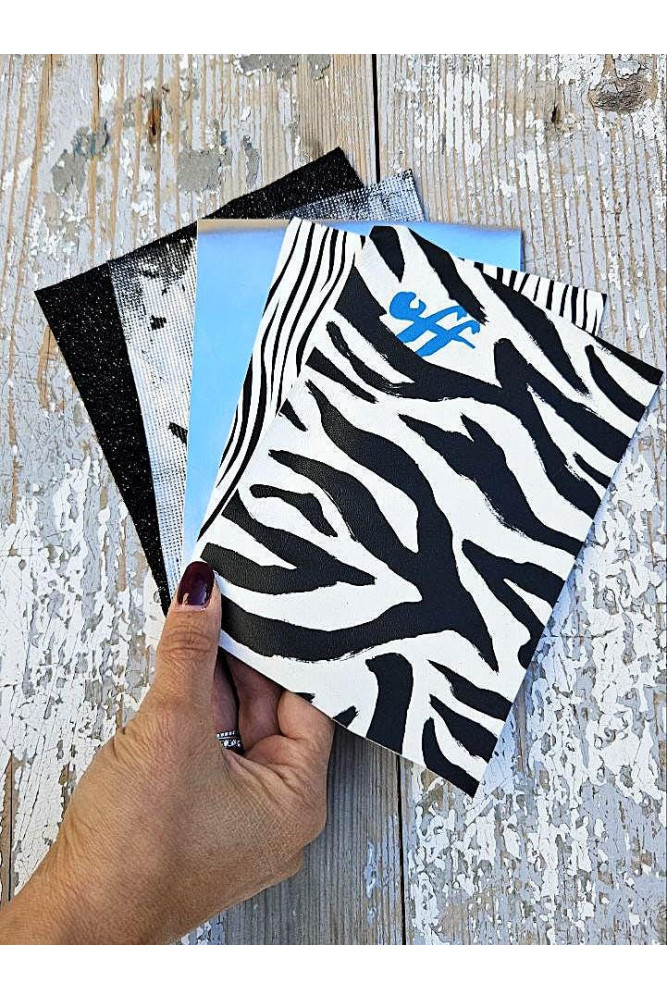 5 Selected leather scraps, WHITE,...