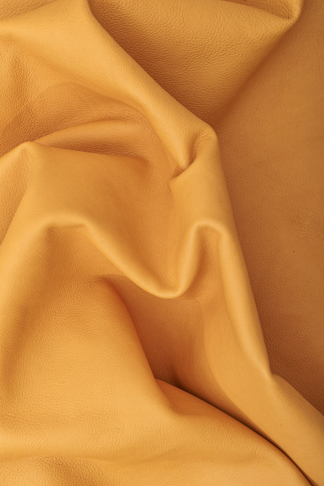 Pellame MORBIDO giallo, pelle di...