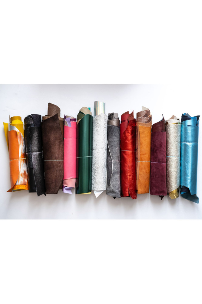 Genuine Leather 30 Scraps Bundle,...
