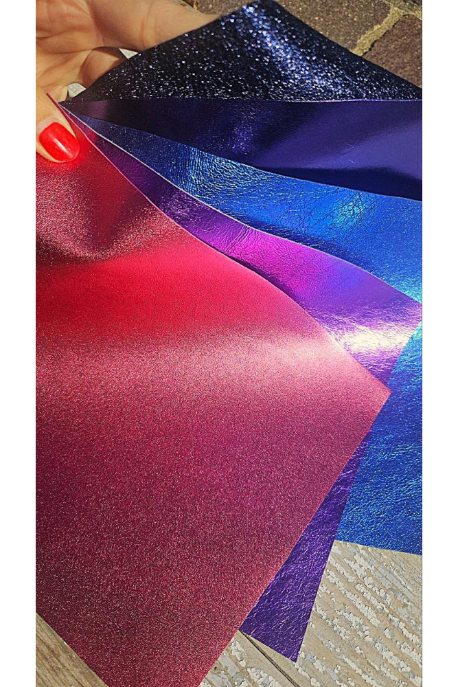 5 Ritagli di pellami unici...