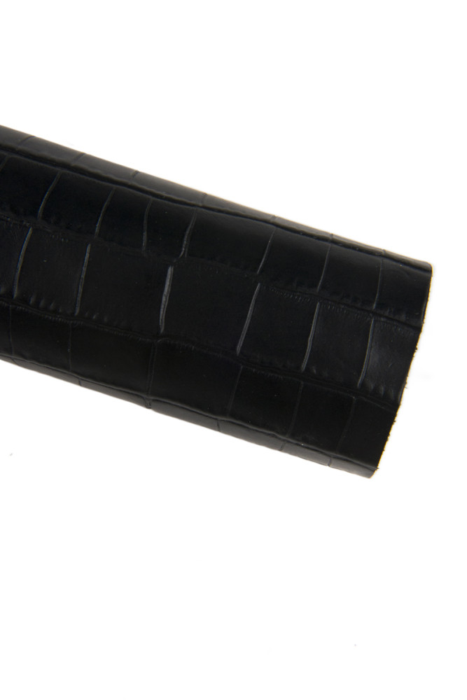 GREY crocodile printed leather hide,...