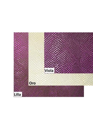 Reptile embossed METALLIC leather skin, lilac gold purple snake printed goatskin, soft bright hide