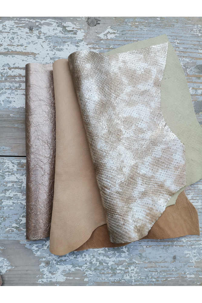 10 Selected leather scraps,...