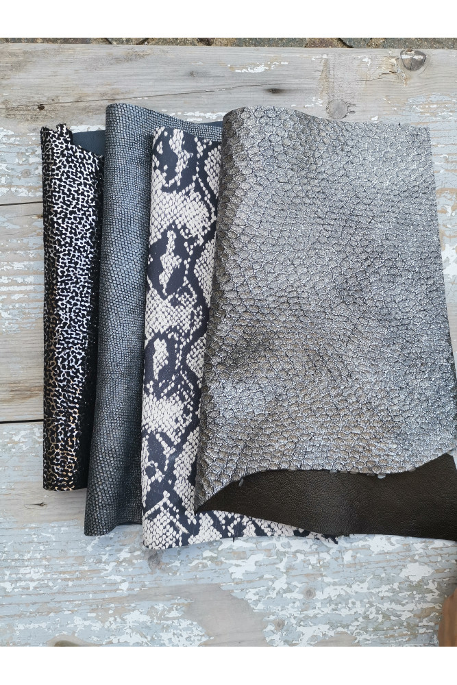 10 Selected leather scraps,...