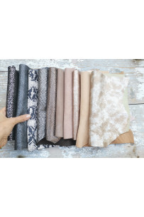 10 Selected leather scraps,...