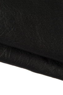 Black semi glossy LEATHER...