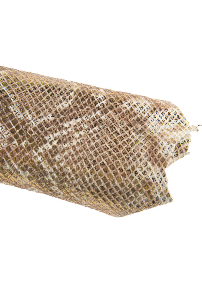 PYTHON printed metallic leather skin,...