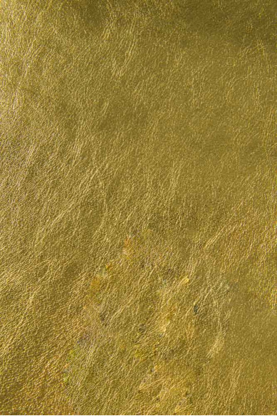 Pelle DOUBLE FACE laminata oro - scamosciata verde militare, pellame italiano morbido reversibile ideale per artigianato