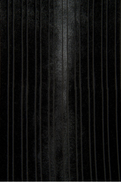 Black STRIPED hair on leather hide, pony calfskin with stripes print, luxurious cowhide fot crafting and DIY projects