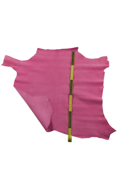 Pelle di CAMOSCIO rosa fenicottero, pellame scamosciato, capra morbida ideale per lavorazioni artigianali