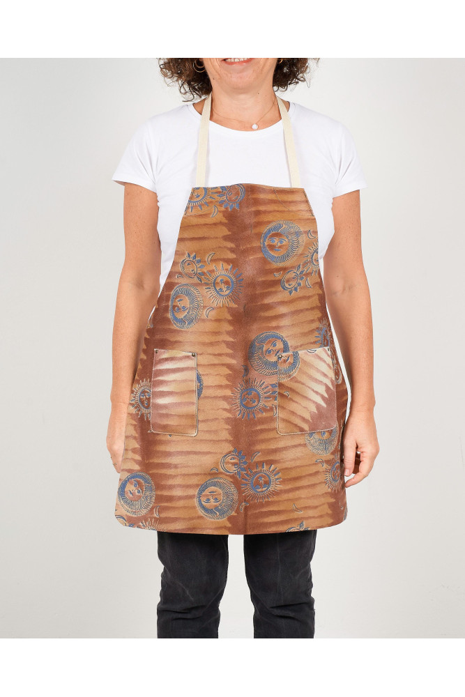 GREMBIULE Unisex in Pelle Dipinta a...