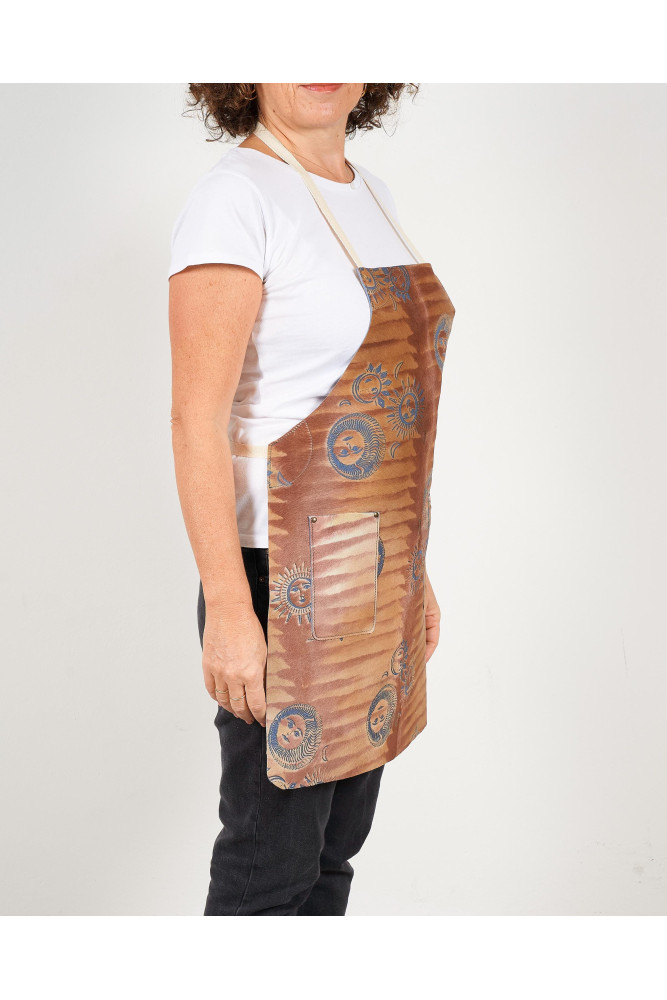 GREMBIULE Unisex in Pelle Dipinta a...