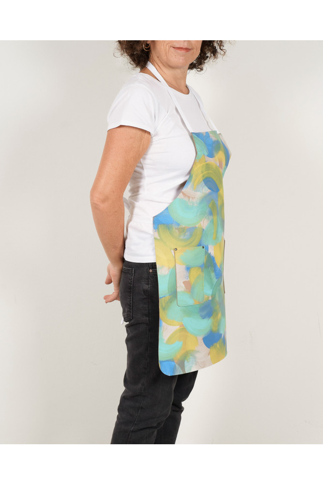 GREMBIULE in Pelle Dipinta a Mano -...