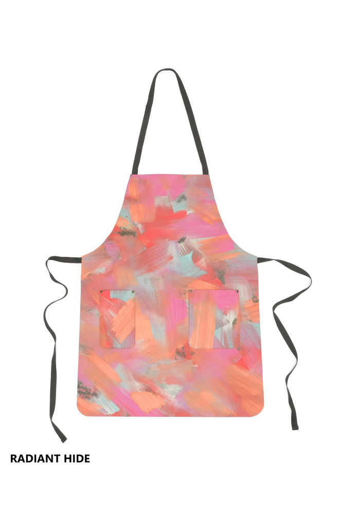 APRON leather Hand-Painted - Elegant,...