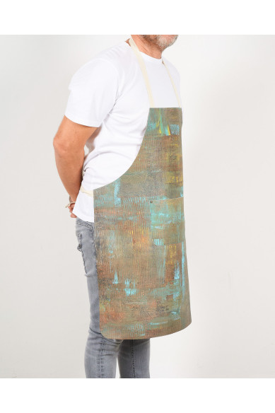Unisex APRON in Hand-Painted Leather - CROC, REPTILE Embossed leather hides -  Elegant, Unisex and Versatile, Perfect for Origin