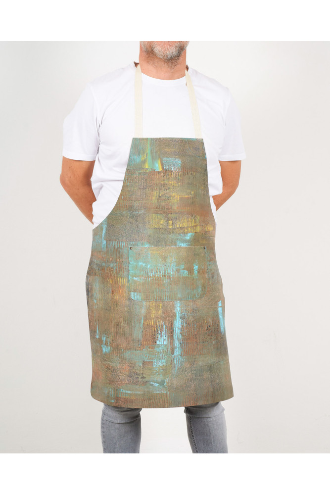 GREMBIULE Unisex in Pelle Dipinta a...