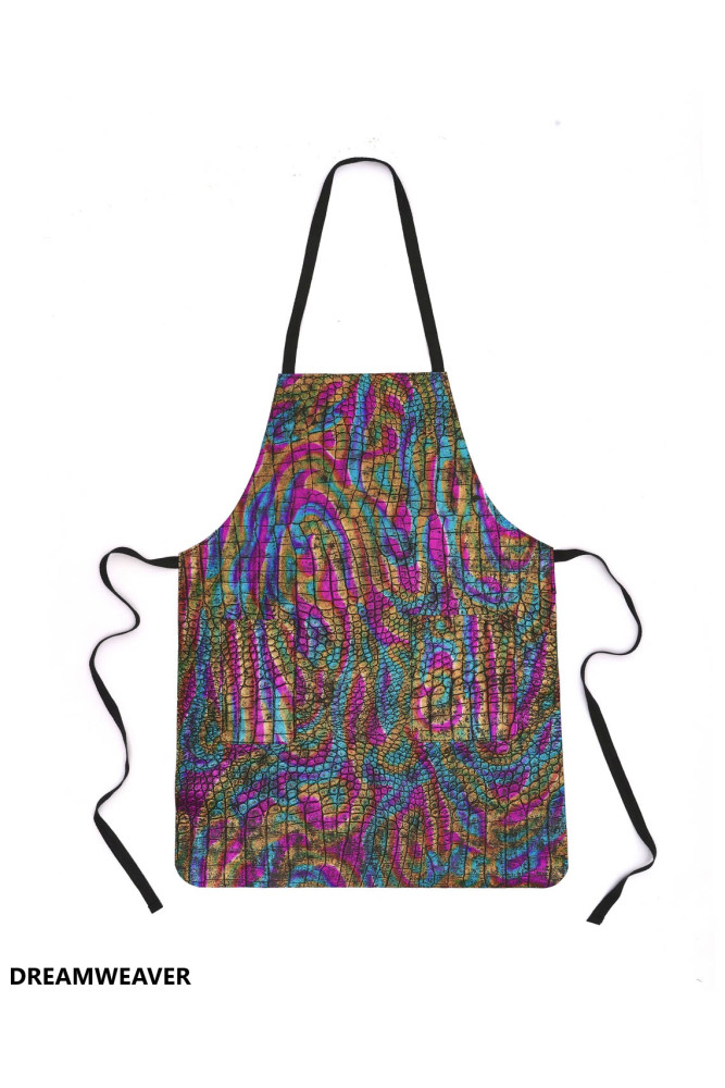 Unisex APRON in Hand-Painted Leather...