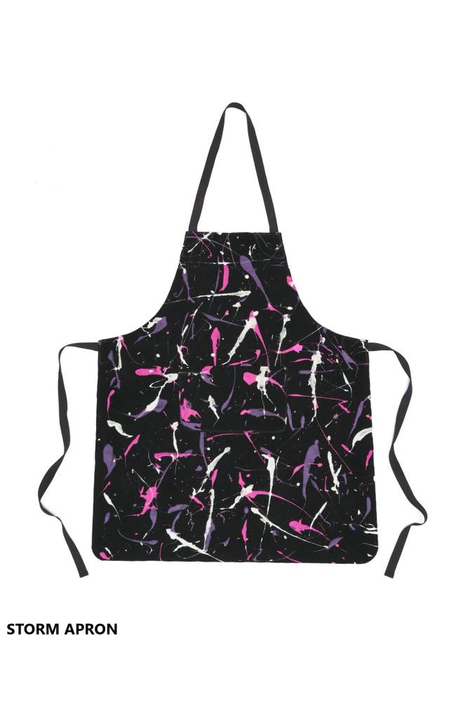 Unisex APRON in Hand-Painted Leather...