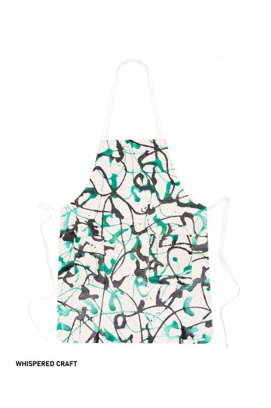 Unisex APRON in Hand-Painted Leather - Elegant, Unisex and Versatile, Perfect for Original Gifts