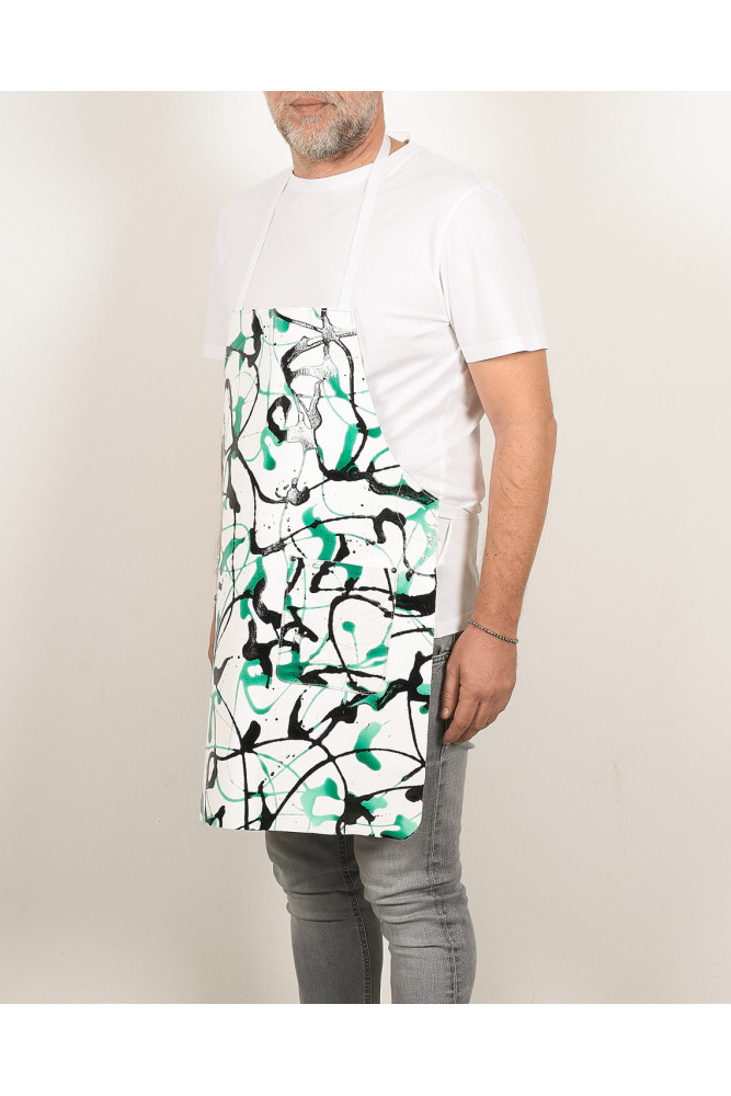 GREMBIULE Unisex in Pelle Dipinta a...