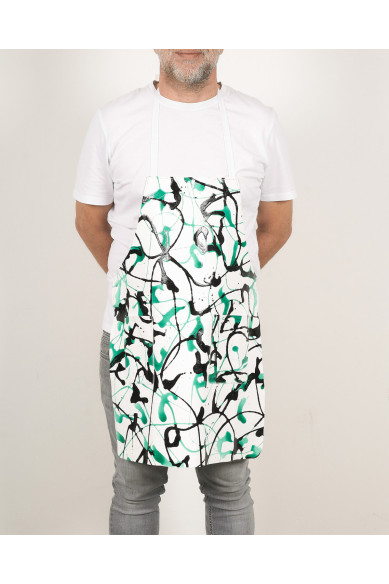Unisex APRON in Hand-Painted Leather - Elegant, Unisex and Versatile, Perfect for Original Gifts