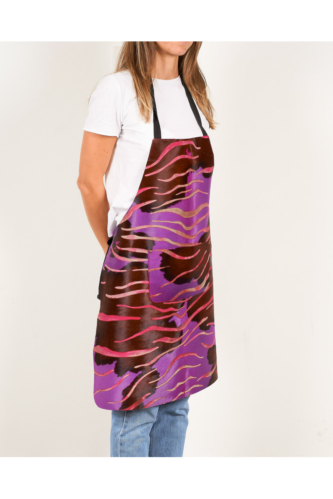 Unisex APRON in Hair On Leather Hides...
