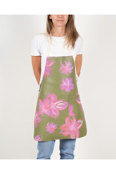 Unisex APRON in Hand-Painted Leather - Elegant, Unisex and Versatile, Perfect for Original Gifts