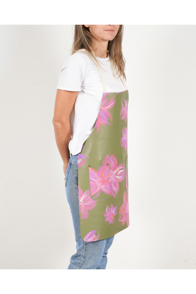Unisex APRON in Hand-Painted Leather - Elegant, Unisex and Versatile, Perfect for Original Gifts