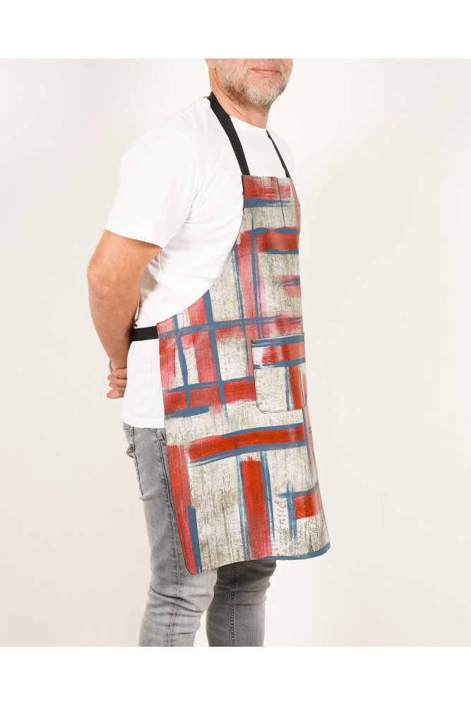 GREMBIULE Unisex in Pelle Dipinta a...