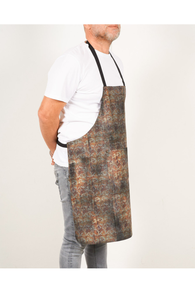 Unisex APRON in Hand-Painted Leather...