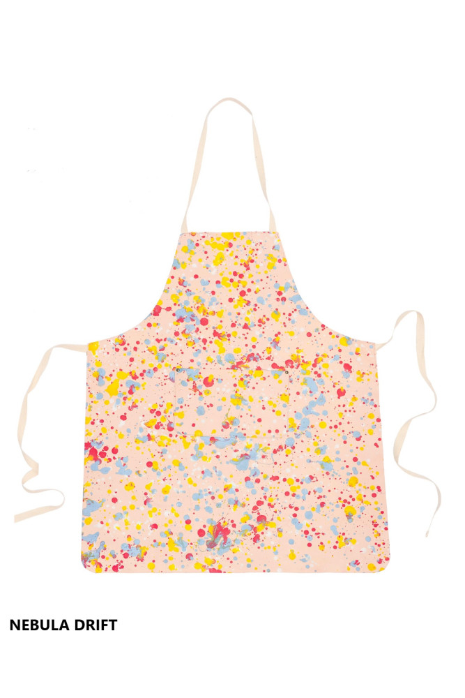 Unisex APRON in Hand-Painted Leather...