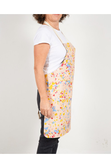 Unisex APRON in Hand-Painted Leather - Elegant, Unisex and Versatile, Perfect for Original Gifts