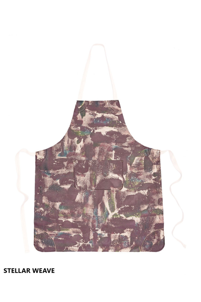 Unisex APRON in Hand-Painted Leather...