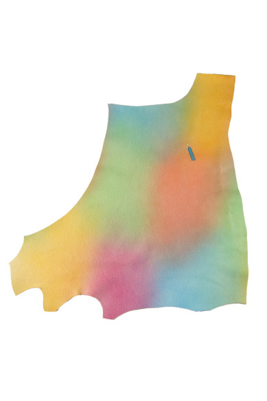 Lotto di 5 pelli di lusso LAMINATE e stampate, pellami italiani colorati stampe animalier e non perfetti per il fai da te