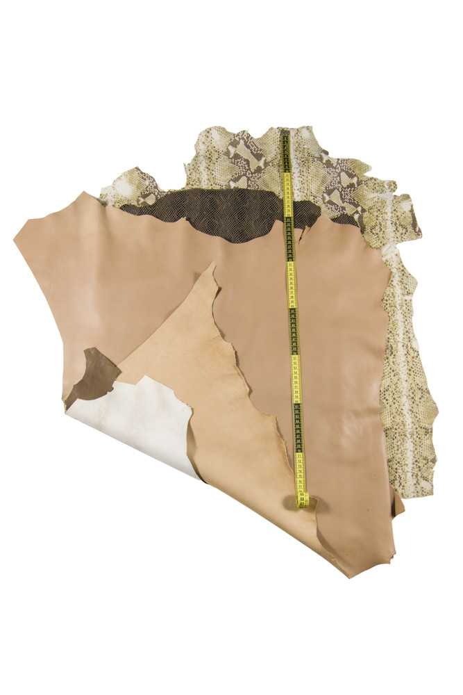 3 SELECTED matching leather skins as...