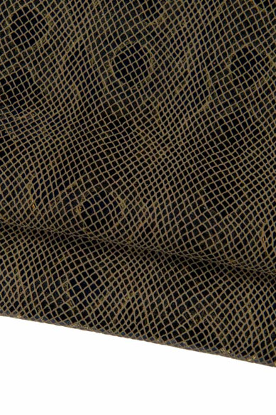 3 pelli selezionate ABBINATE come da foto, 2 capre stampa rettile e 1 nappa liscia, pellami misti per il fai da te