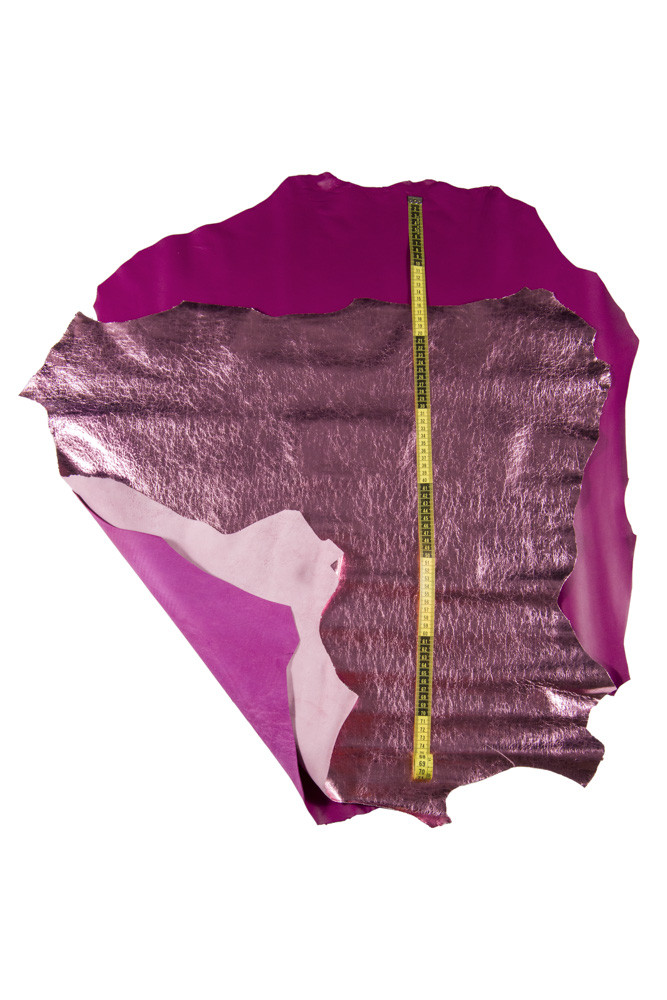 Set of 2 PINK and plum purple leather...