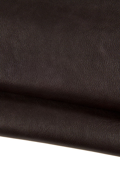 Pelli abbinate tono MARRONE, lotto di 1 capra laminata scamosciata e 1 vitello nappa, pellami qualità top per artigianato