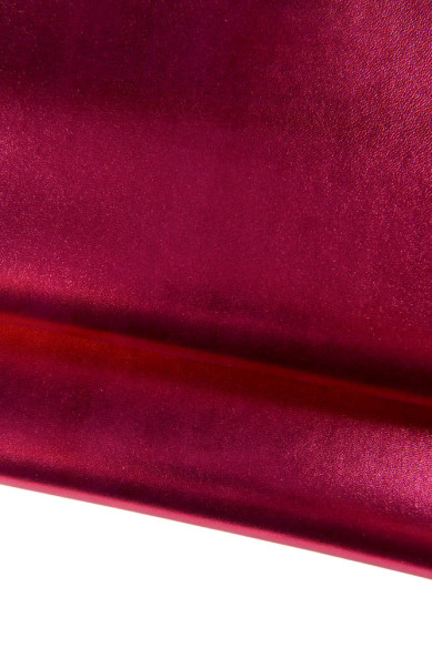 RED matching leather skins, mix of 2 high quality goatskins, PYTHON printed hide and smooth metallic skin, for craft tooling