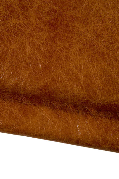 Lotto di 3 pelli tono ARANCIO cuoio, pellami sportivi laminati, stampati, abbinati come da foto