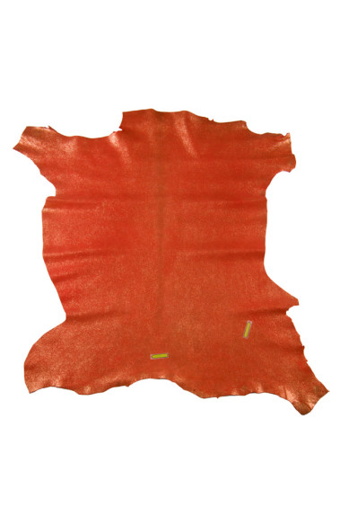 Lotto di 3 pelli tono ARANCIO cuoio, pellami sportivi laminati, stampati, abbinati come da foto