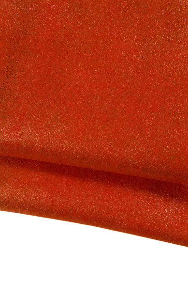 Lotto di 3 pelli tono ARANCIO cuoio, pellami sportivi laminati, stampati, abbinati come da foto