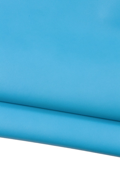 Pellami tono AZZURRO, 2 pelli abbinate celesti, set qualità top laminato SPECCHIO e nappa liscia come da foto
